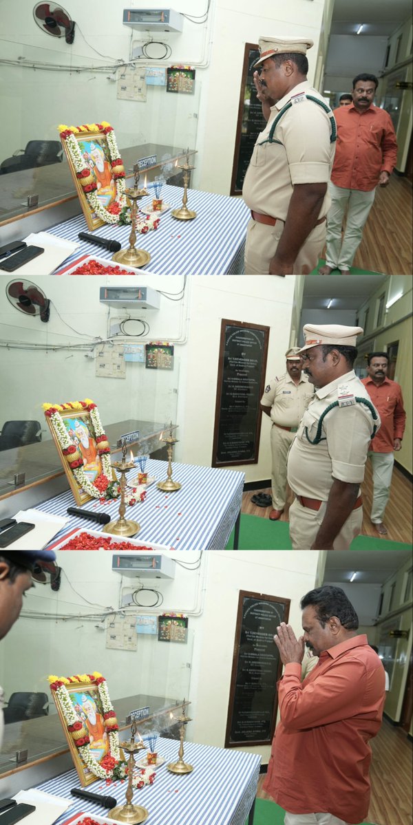 AnantapurPolice's tweet photo. 🚔 అనంతపురం జిల్లా పోలీస్
🙏 జిల్లా పోలీసు కార్యాలయంలో ఘనంగా వాల్మీకి మహర్షి జయంతి.
జిల్లా ఎస్పీ శ్రీ పి. జగదీష్ IPS గారి ఆదేశాల మేరకు అదనపు ఎస్పీ ఎం. నాగభూషణం పూలమాల వేసి నివాళులర్పించారు.
#appolice100 #APPoliceSpace #AnantapurPolice #ValmikiJayanti #PoliceDepartment https://t.co/AWlYFgRfZb