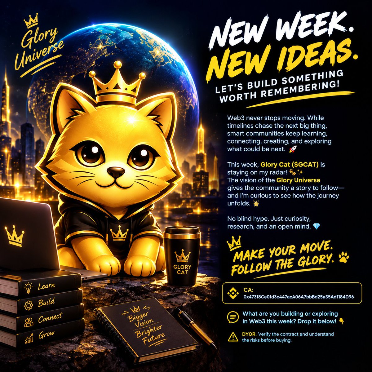 mbavictory300's tweet photo. Sometimes, life gets heavy, and you start wondering how everything will work out. 🥹💭

But then I remember @GloryCatCoin ($GCAT) 👑🐱, and the vision behind the Glory Universe. It reminds me to stay hopeful, keep pushing, and enjoy the journey. https://t.co/5HMuBh3oEx