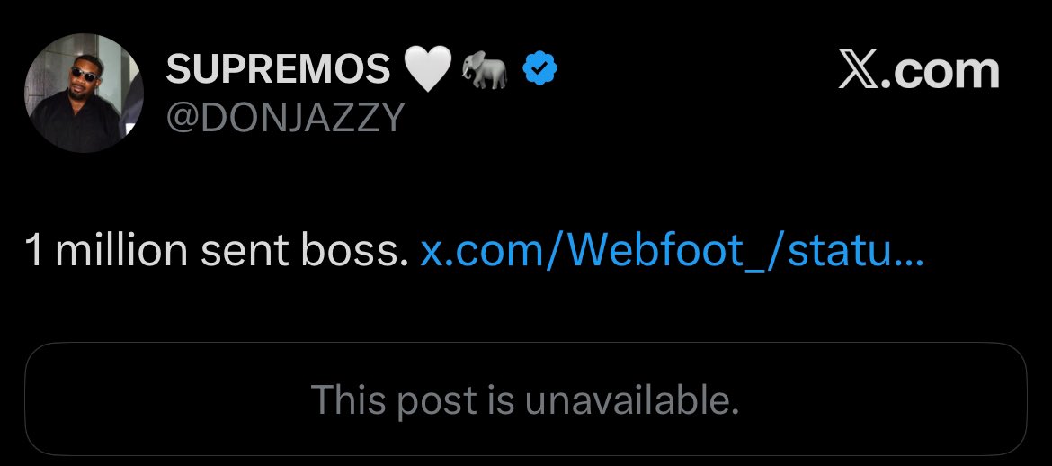 BuildWithUG's tweet photo. did biggest @DONJAZZY actually send them money and they deleted the account details, they commented after receiving the money https://t.co/Uq9PFY6tA5