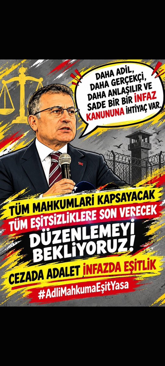 hyt4060's tweet photo. @YildizFeti Artık suça göre ayrım değil tüm mahkumlara eşitlik istiyoruz @YildizFeti @avabdullahguler @RTErdogan @Akparti @abakingurlek @MHP_Bilgi @dbdevletbahceli @yclblt06 @Avkthalilozturk @abdulhamitgul @AvOzlemZengin @cuneytyuksel_ @adalet_bakanlik https://t.co/7gHwXtTnUZ