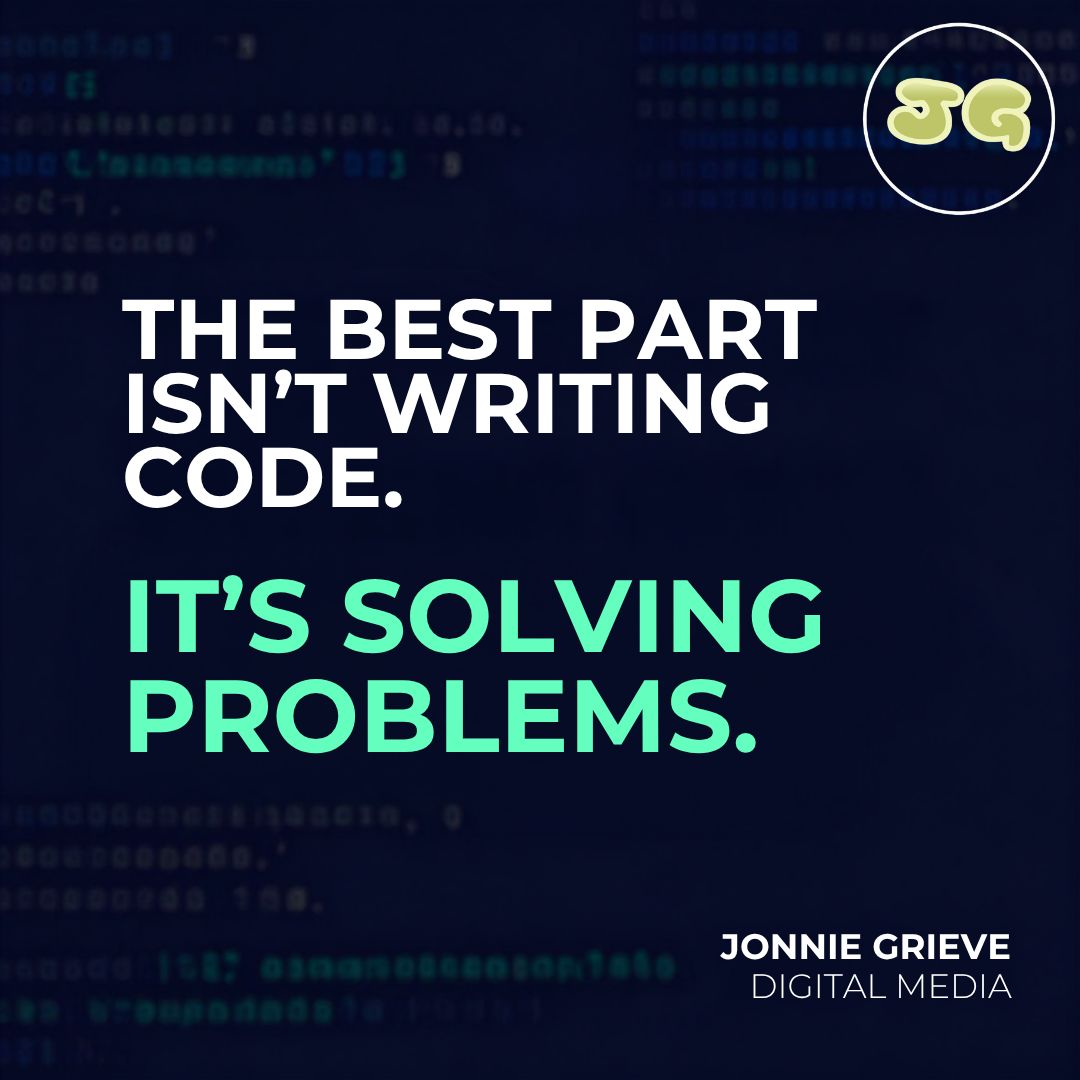 jg_DigitalMedia's tweet photo. ๐ค The real reward comes from helping people overcome challenges and achieve better outcomes.
#ProblemSolving #WebDevelopment #DigitalSolutions #Technology #WebDesign https://t.co/5sj9inppbw