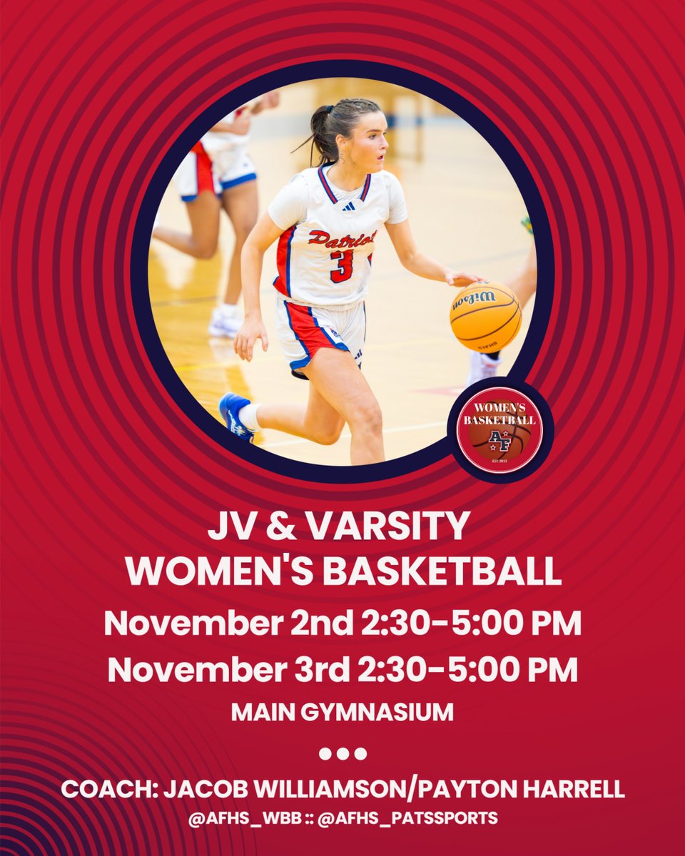 AFHS_PatsSports's tweet photo. 🚨 ❄️ Winter Sports Tryout Information is out! ❄️🚨 We are 1 week away! Make sure you are eligible before tryouts begin on November 2nd. Reach out to your coaches if you have any questions. Good luck to all our athletes trying out. 🏀 #PatFam #RepAFHS https://t.co/33cDa8iAHh