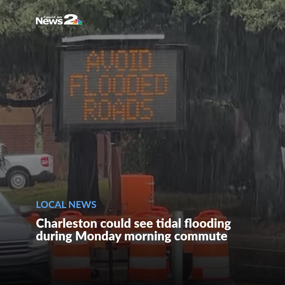 WCBD's tweet photo. Heading downtown? This morning's high tide could bring flooding. 
🔗 in bio for details. https://t.co/twt09DK11P