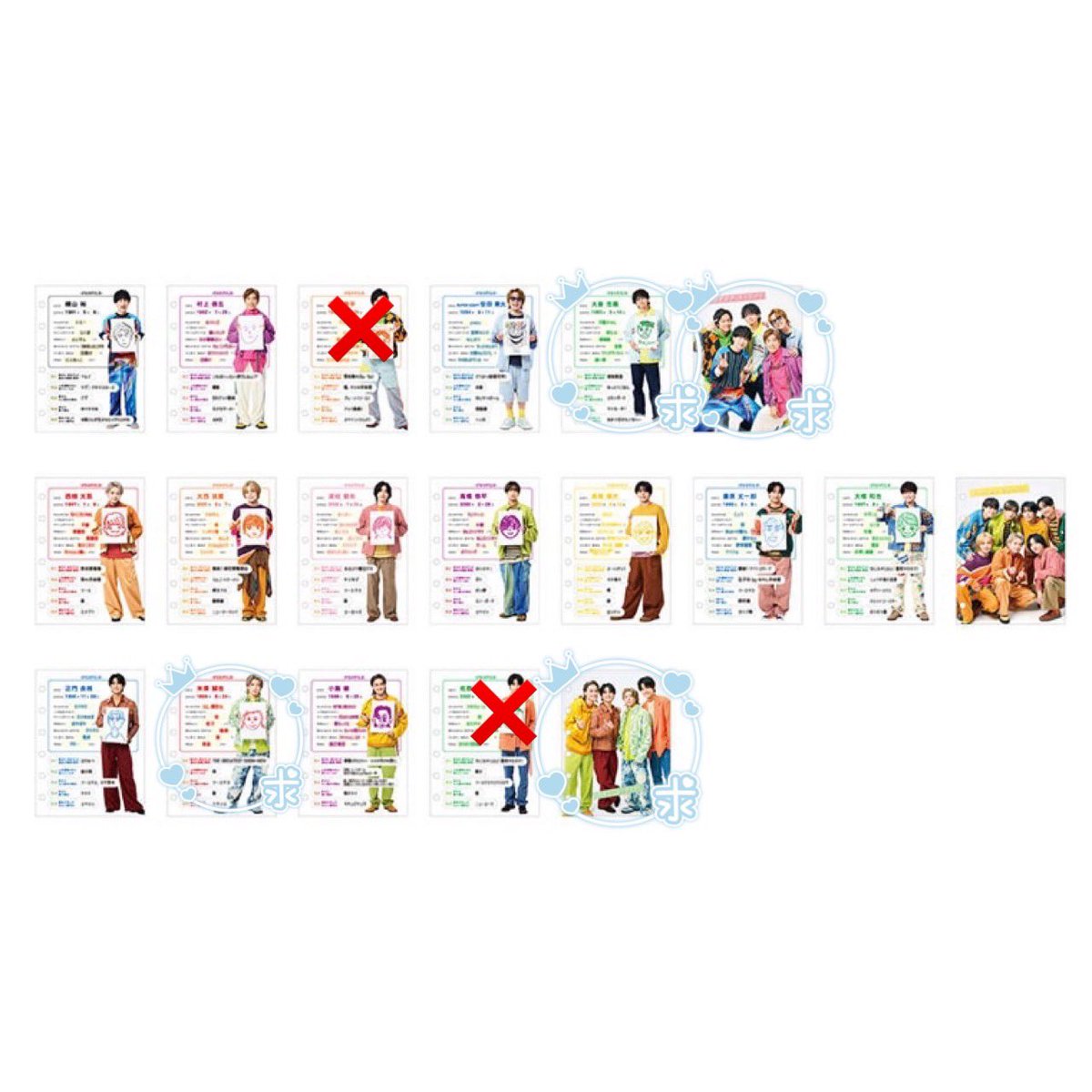 _____8x8's tweet photo. KAMIGATA EXPO PARK FES 2026 カミガタ図鑑 交換していただける方を 探しております🙇🏻‍♀️

【求】大倉、末澤
【譲】丸山、佐野 以外

11/1 朝イチ購入予定、11/1 現地手渡し優先、2種まとめての交換

お心当たりある方おられましたらお気軽にお声かけください🙇🏻‍♀️

 #カミガタ交換  #カミガタグッズ交換 https://t.co/iaX5hxahmA