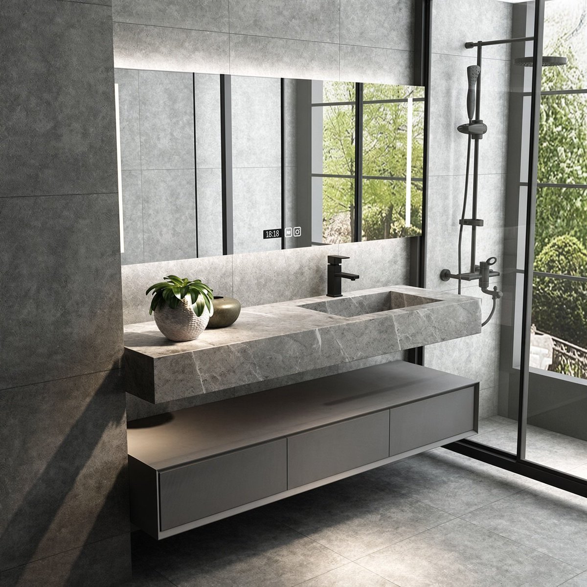 ArchSondosYa7's tweet photo. - في تصميم المغاسل ودورات المياه والأماكن الرطبة، يستحسن دائماً الإبتعاد عن استخدام الرخام الطبيعي لأن الرخام مادة مسامية تتأثر بعد فترة من الاستخدام، واستبداله بالبورسلين الرخامي او اي مادة تناسب التصميم وتقاوم عوامل الرطوبة .✨

#تصميم_داخلي #بيت_العمر #تصميم_ديكور #السعودية https://t.co/UxRThQFyf3