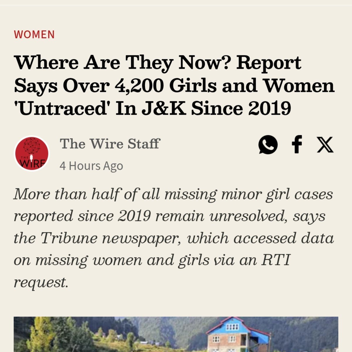 Delhiite_'s tweet photo. 16,397 Women, Girls Missing in J&K Since 2019.

— 12,126 Traced Back.

— 4,271 Still Untraced 🟥
— Among minor girls, 1,016 of 1,804 cases (over 56%) are unresolved 🟥

— Above 18: 14,593 missing, 11,338 traced, 3,255 still missing

— Under 18: 1,804 missing, 788 traced, 1,016 still missing