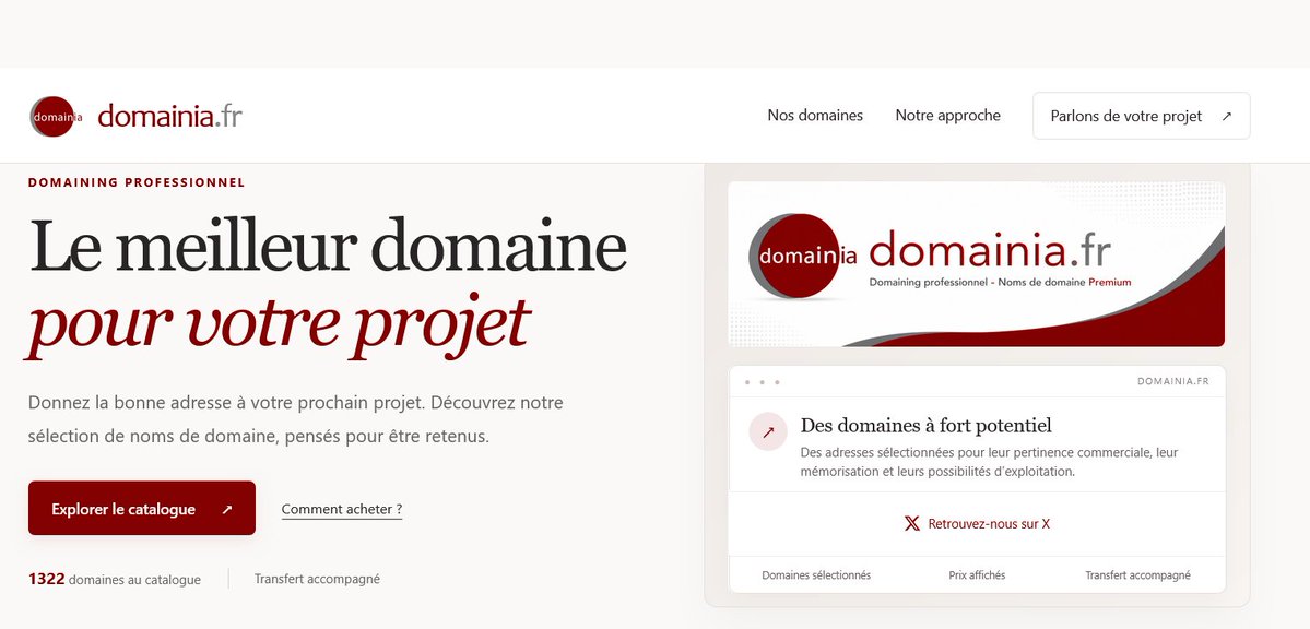 domainia_fr's tweet photo. 🚀Ouverture du site https://t.co/xz4R8VWgQE
🔎 Découvrez notre catalogue de plus de 1300 noms de domaine en vente pour donner à votre projet web l'adresse qu'il mérite.
🌐 https://t.co/bN2JHAqYwB
#NomDeDomaine #SEO #Domaining #domaine https://t.co/nWh2wHI6Ib