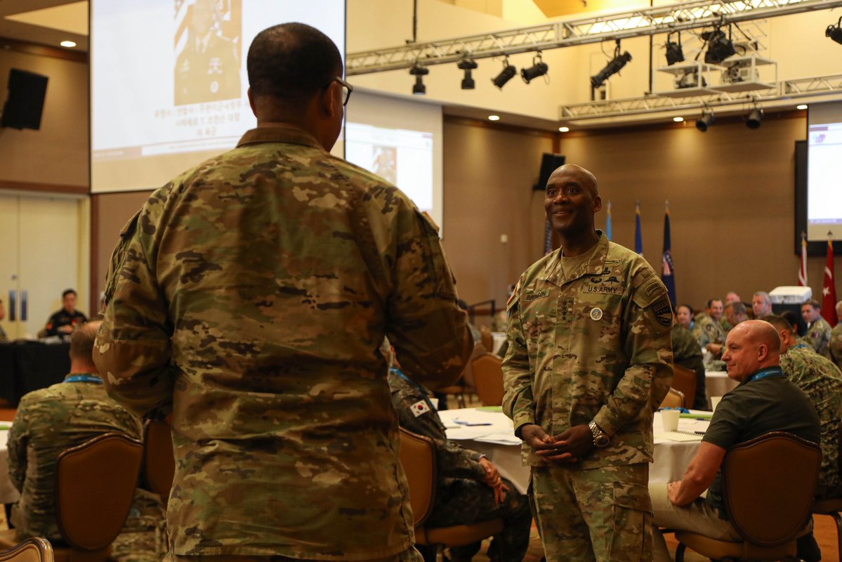 CDRUNCCFCUSFK's tweet photo. Sustainment is not support to the fight. It is what enables us to fight and win. Today I challenged logisticians from 15 Nations at the 10th @UN_Command Logistics Symposium to deliver solutions and bring modern technology into our exercises. Endurance in theater is how we deter. https://t.co/ij0aBoZEb8
