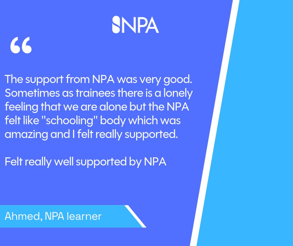 NPA1921's tweet photo. 🗨️Hear from our learners
Ahmed completed our Foundation Training Programme and shares how he felt supported throughout his learning journey with the NPA.
Inspired? Discover our courses: https://t.co/faicyQRoKW
#LearningDevelopment #FoundationTrainingProgramme #CommunityPharmacy