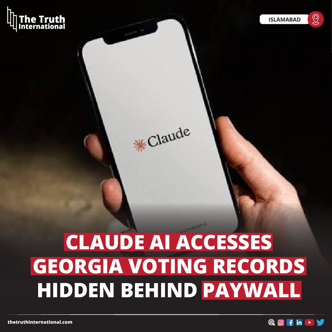 ttimagazine's tweet photo. Claude AI Accesses Georgia Voting Records Hidden Behind Paywall
FIND MORE: https://t.co/pLk2wD5g8X
#ClaudeAI #Accesses #GeorgiaVoting #Records #Hidden #Paywall #TTI https://t.co/TVqbIDNFjN