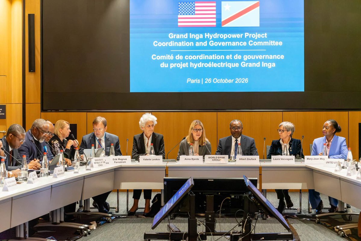 BonheurMuamba4's tweet photo. Application du partenariat stratégique entre la RDC et les États-Unis, le Projet Inga 3 au cœur des discussions RDC_USA 

La RDC et les États-Unis ont décidé de mettre en place dès les prochains mois la structuration technique et financière d’Inga 3, première phase du développement de Grand Inga.

Les deux délégations se sont convenu de posé les bases pour matérialiser l’application

Un groupe technique RDC_USA se réunira chaque mois, de novembre 2026 à avril 2027, afin de préparer la deuxième réunion du Comité.

Les décisions à prendre par les autorités congolaises ainsi que les appuis attendus de la partie américaine ont été précisés.

@DMukokoSamba