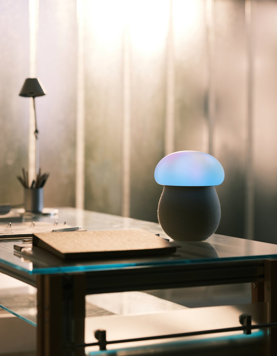 onekindartifact's tweet photo. A soft glow. A gentle breath. Mori keeps you company.

On your favorite shelf or beside you as you work, Mori brings a little nature into the spaces you call home. Through soft light, sound, and gentle movement, it invites you to pause, settle in, and find a little wonder in the everyday.

#OKAMori #MoriRobot #OneKindArtifact