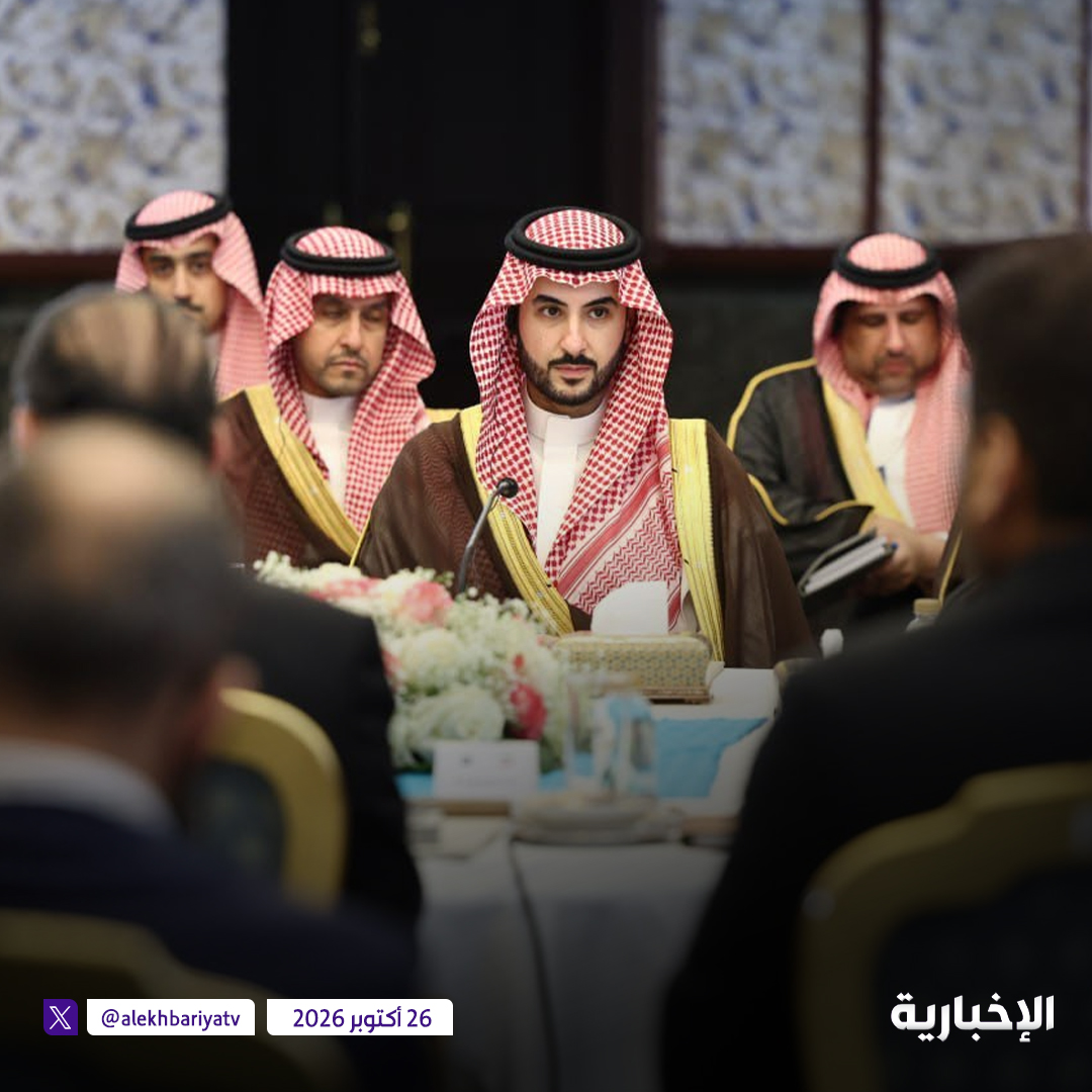 alekhbariyatv's tweet photo. وزير الدفاع الأمير خالد بن سلمان خلال ترؤسه وفد المملكة في الاجتماع الرباعي https://t.co/2bU8EYerHe
