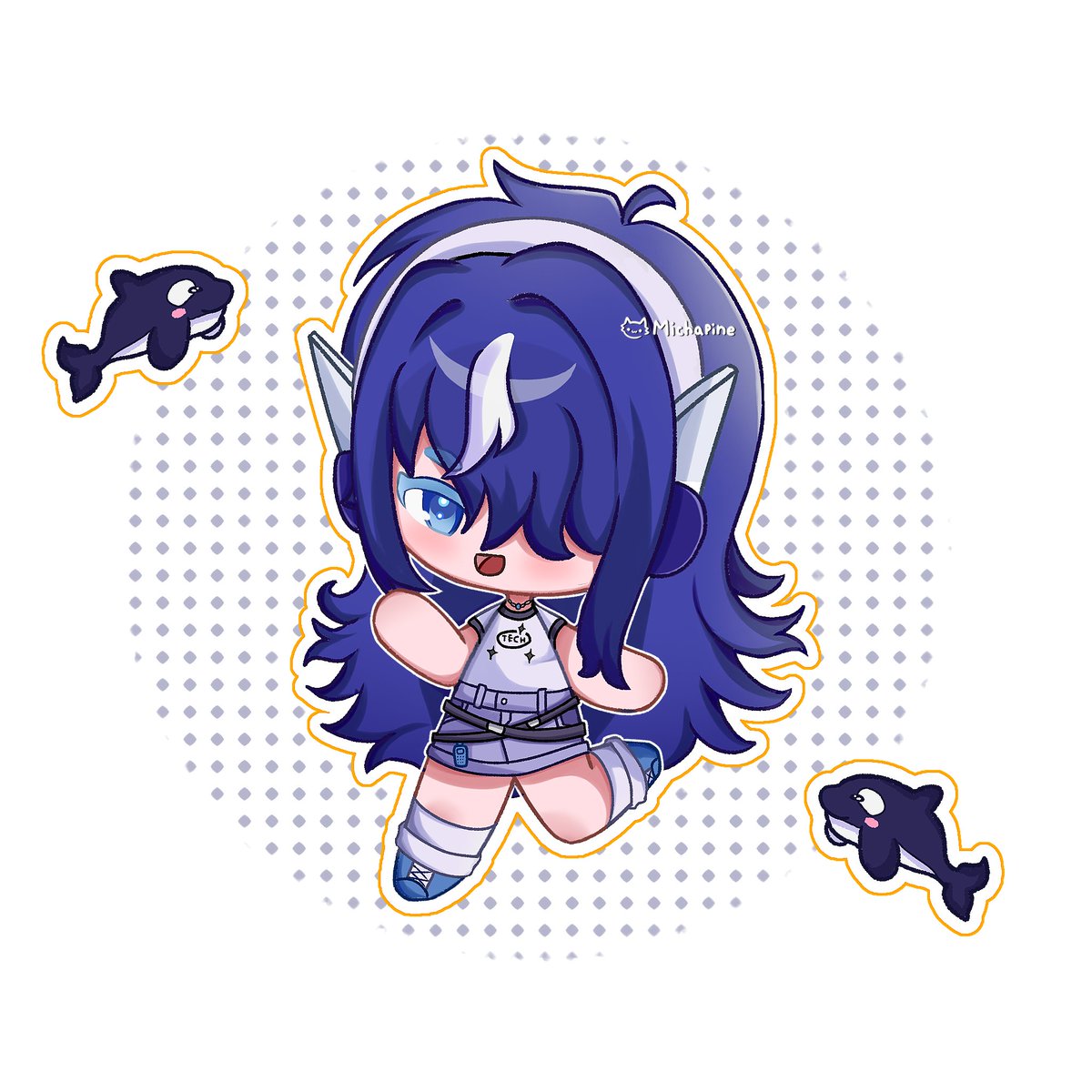 Michapine's tweet photo. Art comission for @Opal_sys 

I'm so happy to receive my first ever comission, thank you for the support (⁠◍⁠•⁠ᴗ⁠•⁠◍⁠)!!

#artcomission #vgen
#chibi #smallartist #art #comission #artmutual https://t.co/6VL6lMgkai