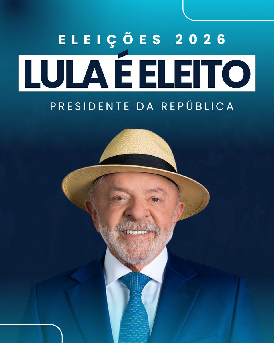 SenadoFederal's tweet photo. Luiz Inácio Lula da Silva (PT) vence o segundo turno das eleições e é reeleito presidente da República https://t.co/7ERQTcR1Jj