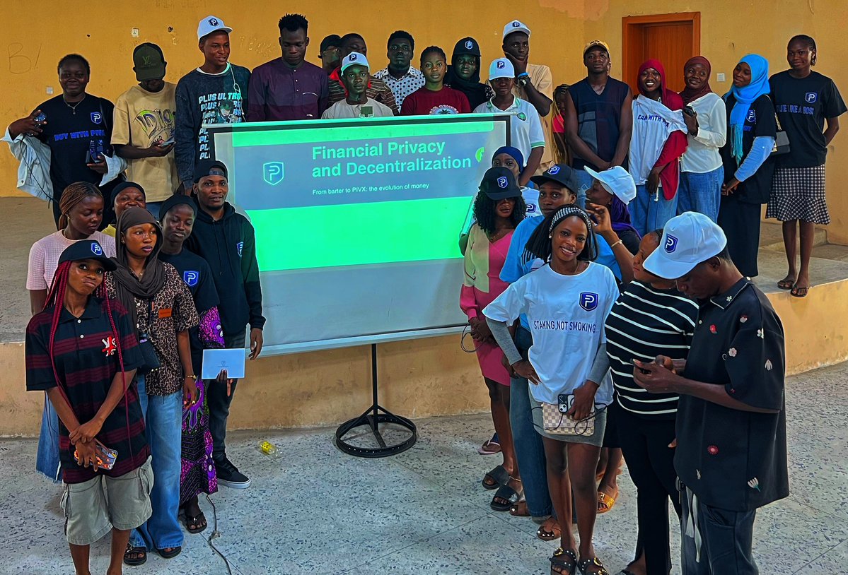 PIVX_AFRICA's tweet photo. A big thank you to the great LAUTECH students!🇳🇬💜
You gave us your time, attention, and energy, making our discussion on financial privacy and decentralization worthwhile.
You didn’t just listen. You opened wallets, received #PIVX, and learned how to send, receive, and stake it. 🔐
That’s what matters most: people leaving with practical skills and real experience, not just a new word to Google later. 🔐
Thank you to the entire #PIVX community for your support. 💜
The goal is simple: more people across Africa using crypto with confidence while protecting their financial privacy. 🌍
#Privacy #Africa #LAUTECH