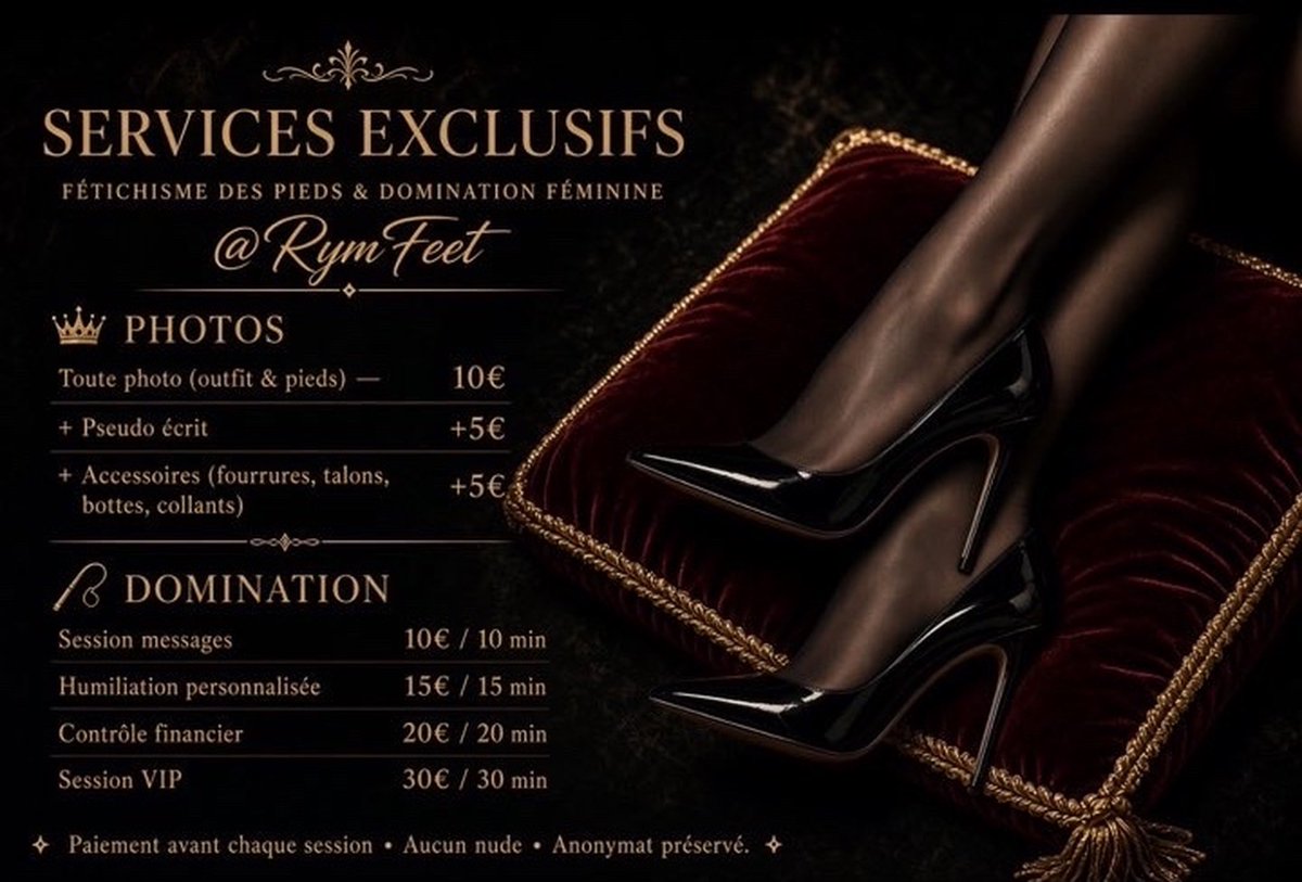 RymFeet's tweet photo. Pour ceux que sa intéressent n’hésitez pas à dm ! 😈😘

#buyingcontent #footcontent #soumis #moneyslavereal #moneyslaves #moneyslave #findom #moneymiss https://t.co/wLvSP7nNCW