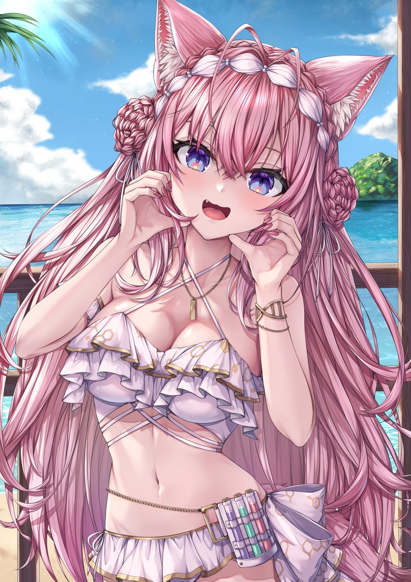 DINCAT_Pixiv's tweet photo. かわいいです、どや！( •ω•́ )✧！🏖️✨
(1/2)
#こよりすけっち https://t.co/AiRo2MGXLY