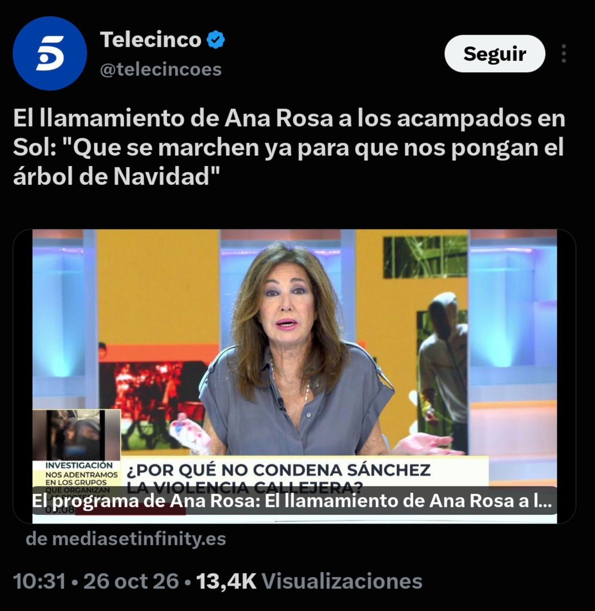 eonyoshi's tweet photo. vivo por y para esta plantilla de tweet (chorrada entrecomillada de Ana Rosa + captura del programa pillándola de la peor forma posible) https://t.co/mtwbkPvC41
