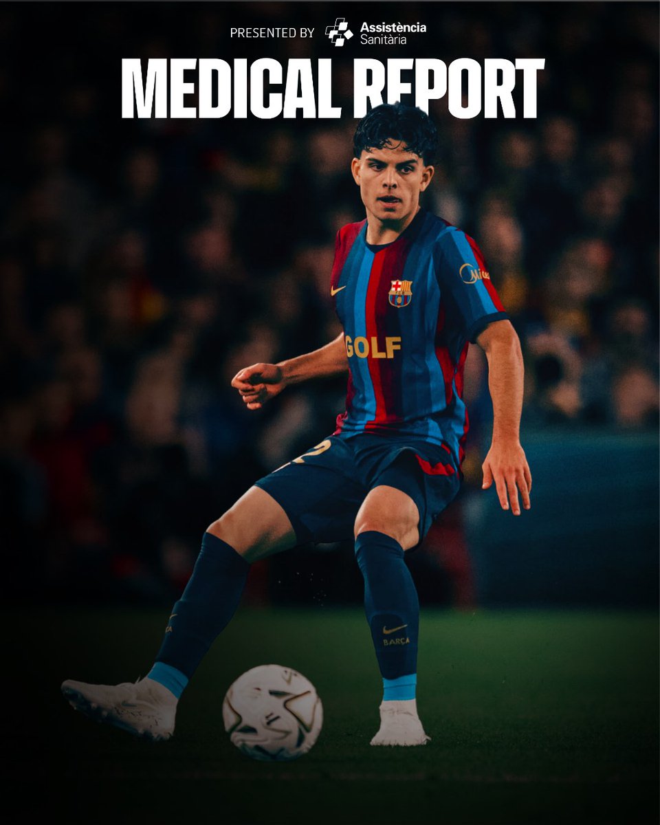 FCBarcelona's tweet photo. MEDICAL REPORT

Tests carried out have confirmed that Xavi Espart is suffering from an injury to the syndesmosis joint in his right ankle due to a collision with an opposing player in the game against Real Madrid. 

The player will be out for around seven weeks.