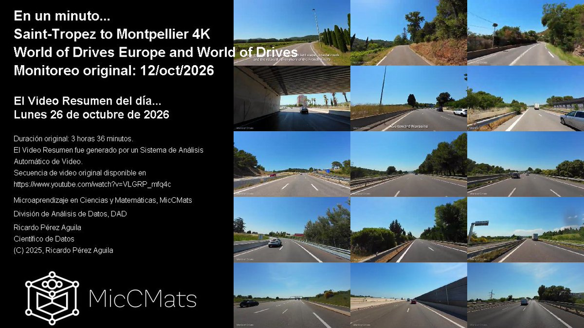 miccmats's tweet photo. #26oct2026 #miccmats #microaprendizaje #DivisionDeAnalisisDeDatos #DataScience #CienciaDeDatos #CientificosDeDatos https://t.co/13PTn2KWU2
El Video Resumen fue generado por un Sistema de Análisis Automático de Video.
Video original disponible en
https://t.co/Z9wWg3OFzf https://t.co/vB37kAiVTH