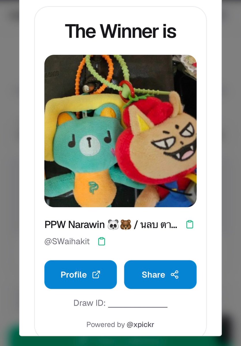 jajangmyeon_1's tweet photo. ประกาศผู้โชคดีคับ
ยินดีกับคุณ @SWaihakit ด้วยคับ

ขอบคุณทุกคนที่ร่วมกิจกรรมนะคับ
ขอให้พรทุกคนส่งตรงถึงบุ๊คเลยนะคับ https://t.co/4wBbZKDReZ