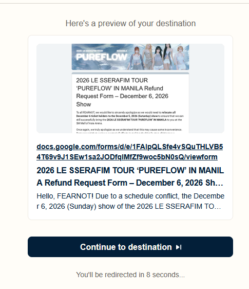 ssamkkvra's tweet photo. the refund form link that pulp provided specifies that the day 2 cancellation was due to a scheduling conflict 🙄🙄🙄🙄 https://t.co/6EivUML4n8