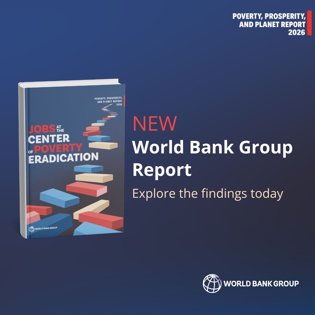 WorldBankGroup's tweet photo. OUT NOW | Poverty reduction has stalled, but that doesn't make it intractable. More jobs, better-paid jobs, and sustained economic growth where poverty is highest can help correct course.  

Explore the new @WorldBankGroup's #3PR ➡️ https://t.co/yuiQrYDikx https://t.co/KNSZ7yowh2