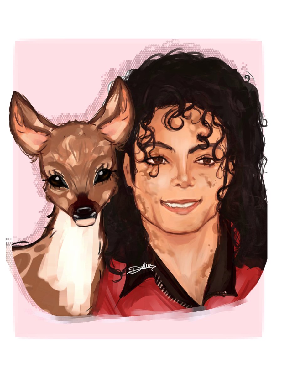 OrCupiddx's tweet photo. Drew this on my phone w/ my finger 😭😭anyways enjoy Michael and his deer 🥹🤍
#mjtwt #bambi #MichaelJackson https://t.co/kNbcCcwKmP