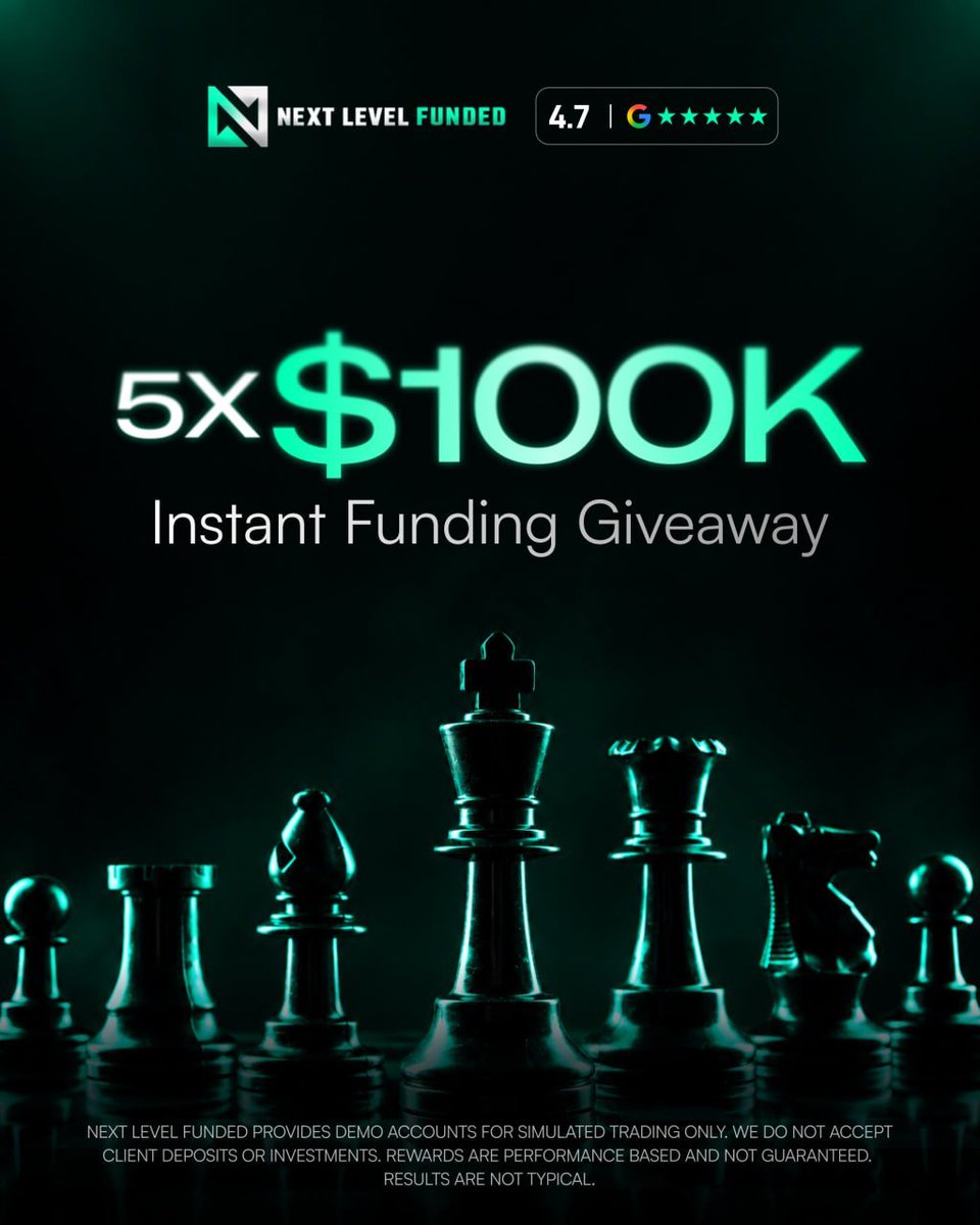 PropEdge_Fx's tweet photo. 5 x $100k Instant Funding Account Giveaway 🎁

How to enter:

1. Follow @NextLvlFunded &amp; @PropEdge_Fx @SpencerNLF and turn on notifications 🔔
2. Like and comment
3. Engage with quoted post

Accounts sent in 72hrs https://t.co/vN3IsZtPST