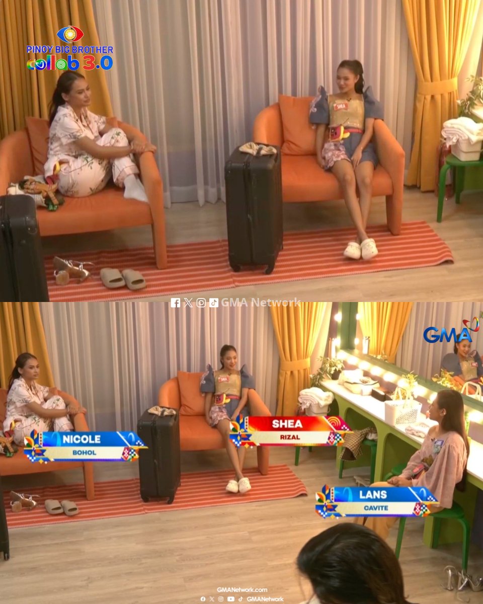 gmanetwork's tweet photo. Girls, tinuruan ng Bisaya si Nicole! 🫶

#PBBCollab3UnangUmaga
#GMAPBB3point0 #NicoleFortuna #LansNagal #SheaValerio https://t.co/d4DLn9cbcv