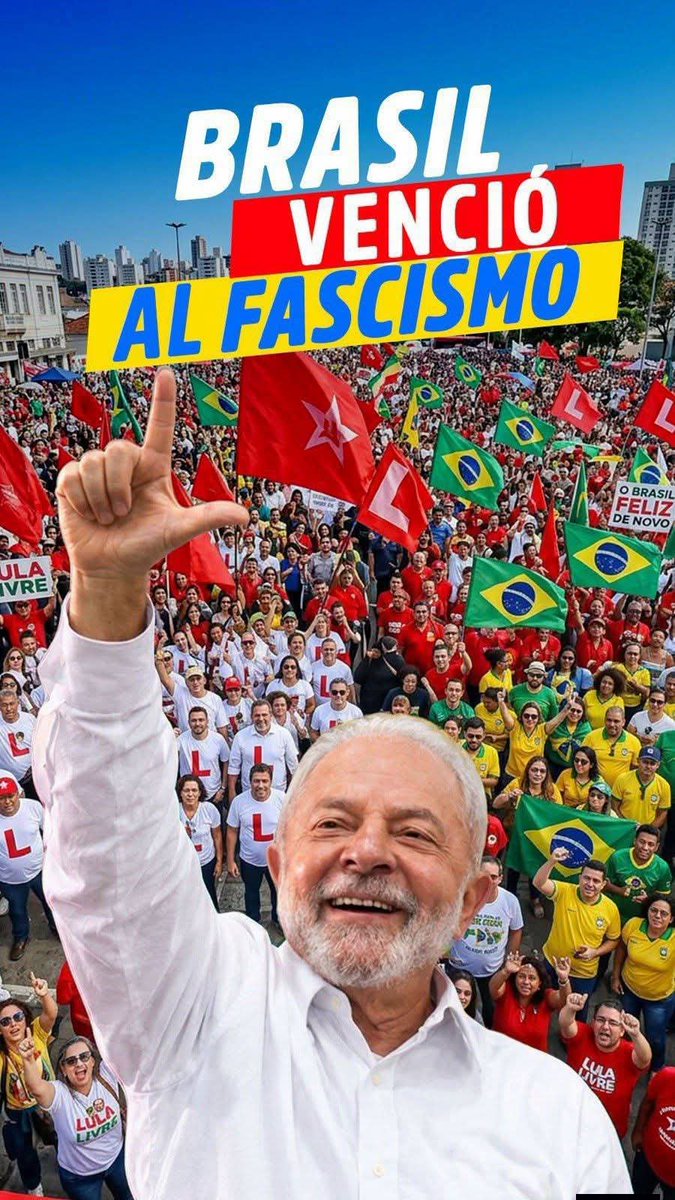 padron87500's tweet photo. #VictoriadeLula #EleccionesBrasil2026
Victoria de la democracia en Brasil!!! https://t.co/79iMSvTMwf