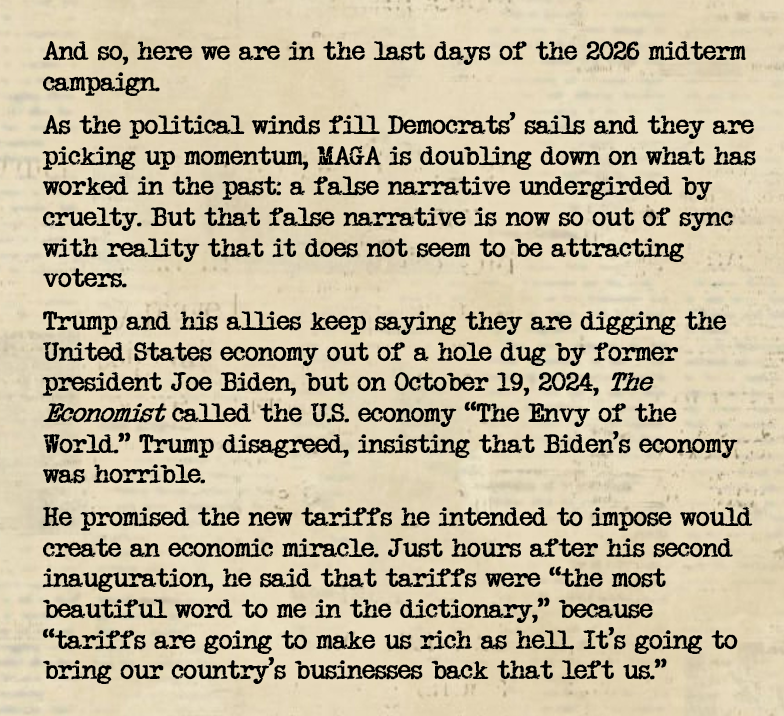 PetRep's tweet photo. 🗽Heather Cox Richardson

The Trump Administration Explained!  

Read the whole article: (5-mins of your time) https://t.co/LoAKNkjDSr https://t.co/AdbG58TJlu