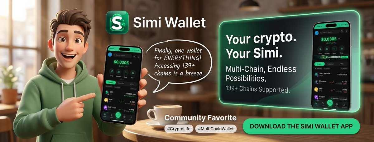 Since_Network's tweet photo. 🚨 Your crypto deserves an upgrade.👀

139+ networks. #SimiWallet #Web3
One wallet. Endless possibilities. 💚

Meet Simi Wallet, powered by Since Network — explore, manage, and access your crypto in one place.
Feel the difference. 🔥

👇 Download now: https://t.co/f81id5S2BE https://t.co/5hWBmiNNBe