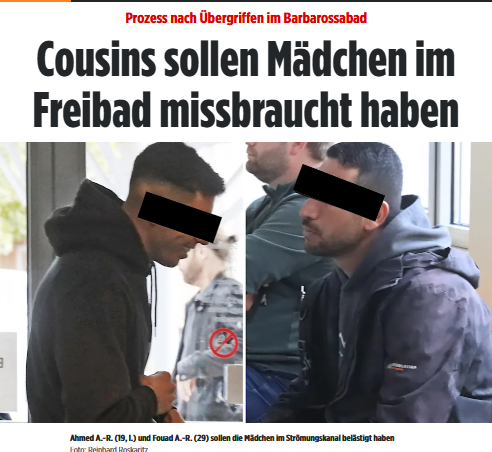 Taykra's tweet photo. #Gelnhausen: Bürgermeister verharmloste Taten im TV
Die Syrer Ahmed A.-R. (19) und Fouad A.-R. (29) sind Cousins. Es passierte in einem Freibad, mitten zwischen anderen Badegästen. Mehrere Mädchen (13 - 15) wurden im Strudelbereich des Barbarossabads mehreren Männern missbraucht. https://t.co/tTlljVb4rR
