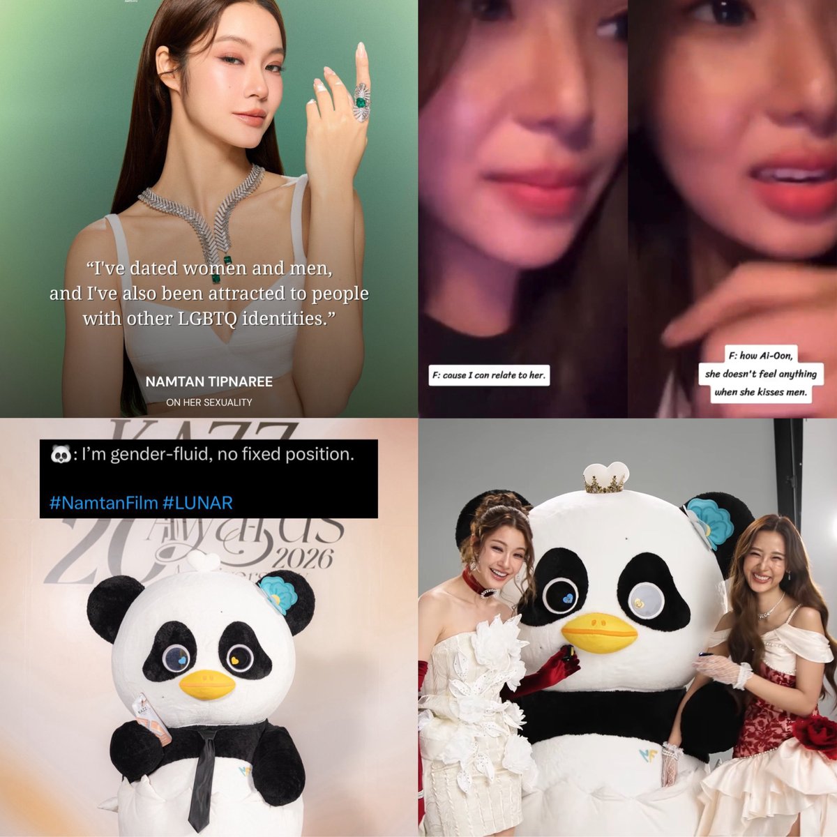 pianistsooyeon's tweet photo. i love how lunar always includes namtanfilm in everything she does. she’s super famous in thailand right now. but it’s not just about promoting ntf, it’s how much she loves telling people abt her beautiful queer family and how she was born out of queer love

MADAM LUNAR IS HERE 
#LUNARisHereMV
