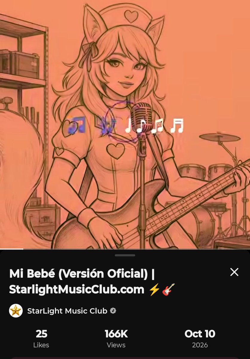 StarMusicClub's tweet photo. (En español más abajo)

Thank you for 166 ,000 views on YouTube. We are humbled by your support. As we celebrate, note that our new release is around the corner. See you soon!

Gracias a todos por más de 166,000 vistazos en Youtube a la canción "Mi bebé". Mientras celebrabamos, tomen nota que nuestra próxima canción está a la vuelta de la esquina. Nos vemos pronto!

#starlightmusicclub #mibebe #viralmusic