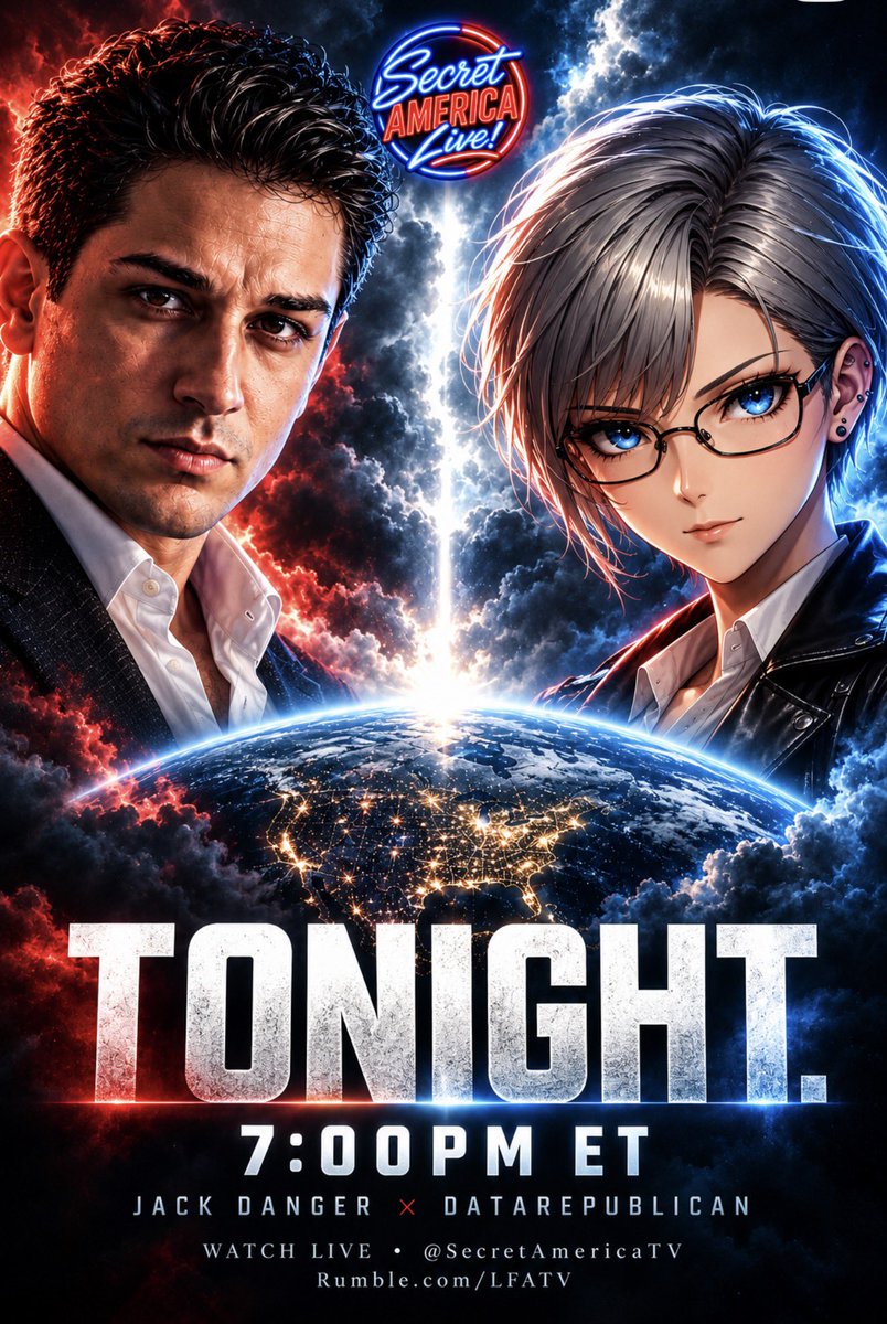 JackDangerLIVE's tweet photo. 🔥TONIGHT IS THE NIGHT!

🚨At 7:00PM ET, @JackDangerLive &amp; @DataRepublican will light up the world so the Democrat plan to destroy America can be seen by all!🚨

Watch LIVE 📺

X, Rumble &amp; YouTube:

 @SecretAmericaTV

Live From America TV Network:

https://t.co/v92GJW0mRS https://t.co/mHkvatx9u3