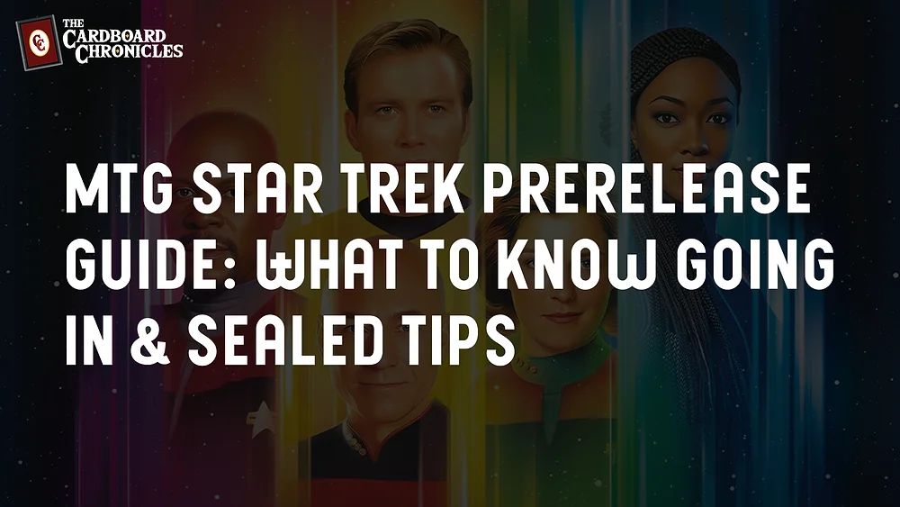 CardboardChron's tweet photo. Prerelease is 11 days out. 🖖

Six Play Boosters, a foil promo, and 40 cards to build. Our MTG Star Trek prerelease guide covers how new abilities play in Sealed, what you get, and more!

https://t.co/SmLuBMSmV8 

#MTG #MagicTheGathering #MTGCommunity #MTGStarTrek https://t.co/V80k9Mt6LM