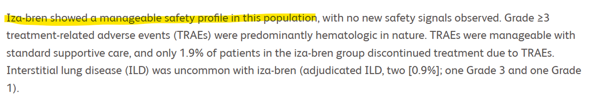 ByMadeleineA's tweet photo. Comparing $BMY's iza-bren Panku-Lung01 press release vs the adverse event slide in the #ESMO26 presentation. Serious TRAEs look pretty high https://t.co/qA74YQ8moF