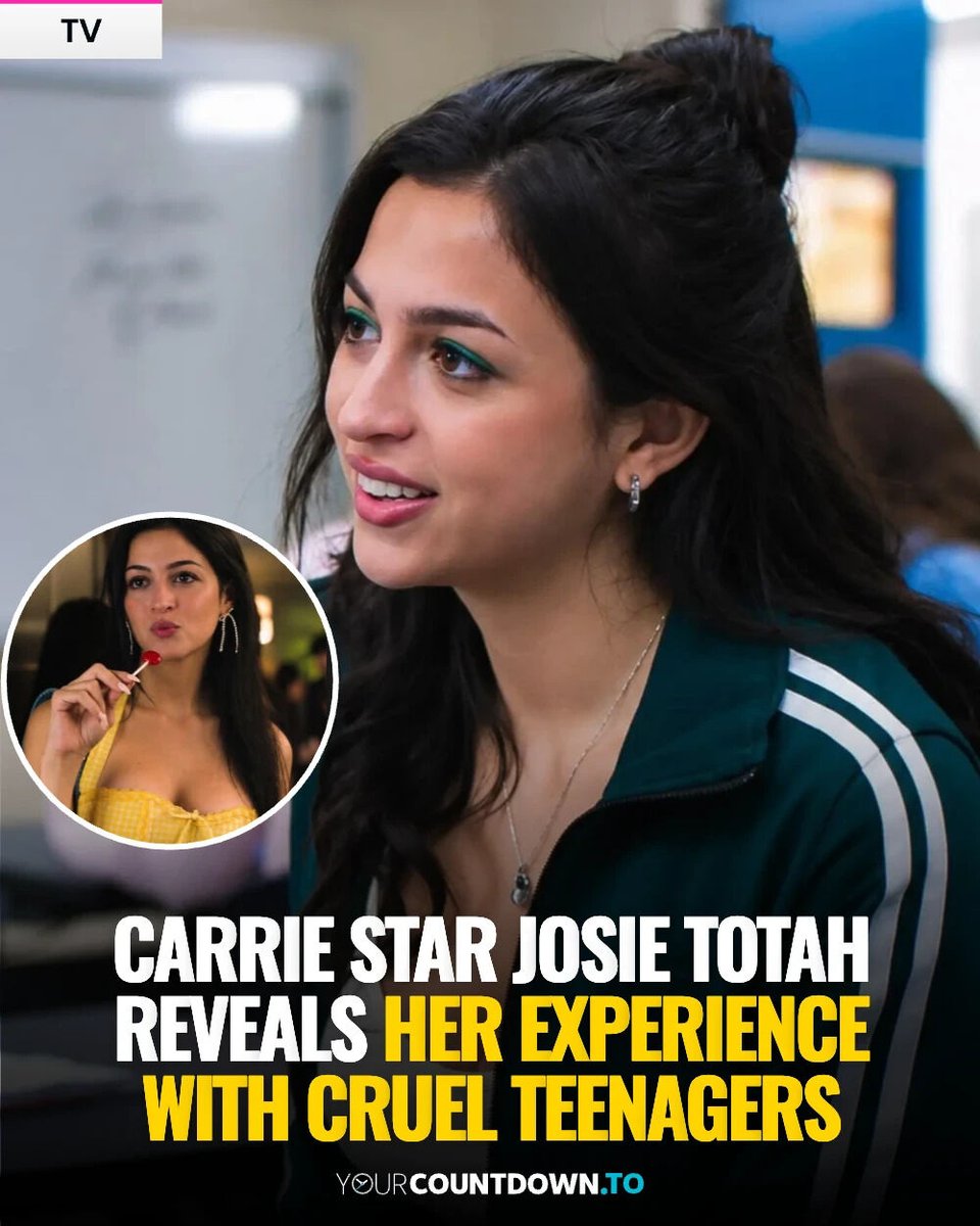 YourCountdownTo's tweet photo. Carrie star Josie Totah, who plays Tina Blake, has opened up about her teenage years, admitting that classmates could be cruel and that being on television helped protect her from bullying. The transgender actress also discusses social media, beauty standards and her experience g https://t.co/bPC5SVnFBt