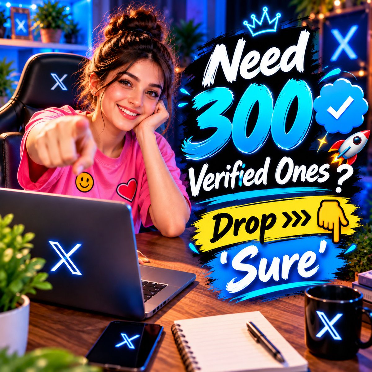 ItsPiQueen's tweet photo. Need 300 Verified Ones? 🚀🤝

Drop ✓✓✓ 𝙎𝙪𝙧𝙚 💬

Consistency is the real key.
🔑🌱 https://t.co/BDzu2WVBZE