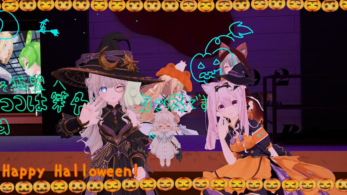 tyaneko28's tweet photo. 今週の #猫盟 は年に一度のハロウィン特別回ということでワールドは限定仕様に！！
ダークファンタジーな世界の中で楽しくワイワイしております✨ 
#QuQu #NecoMaid https://t.co/QvFoczcsFb