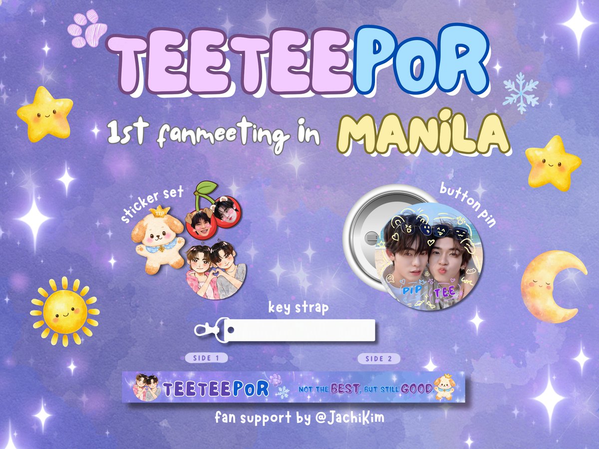 JachiKim's tweet photo. ˚.⋆꒰১ TEETEEPOR 1ST FANMEETING IN MANILA ໒꒱⋆.˚

─ fan support by @JachiKim 

⋆ 1:1 only (limited qty)
⋆ like &amp; rt
⋆ open for onsite trades
⋆ time &amp; loc : tba

just approach me and say hi ☺🫶🏻 see you vavas! 🐶🐻‍❄️🌟

#TeeteePorFMinManila #teeteepor #twnpich #porsuppakarn https://t.co/jnxoiNwZ2O