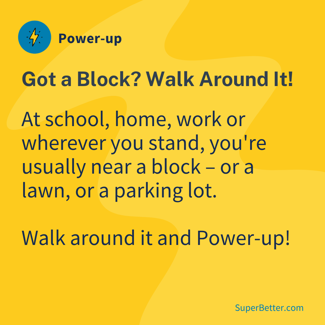 SuperBetter's tweet photo. Got a block? https://t.co/PrkOK93C4U