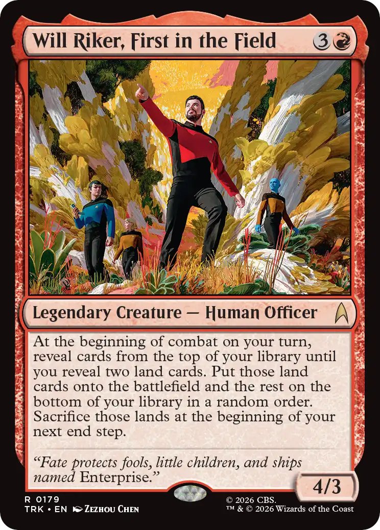 DimirUB's tweet photo. 【MTG x STAR TREK】
《一番乗り、ウィル・ライカー》 https://t.co/Wt3hMshQGz