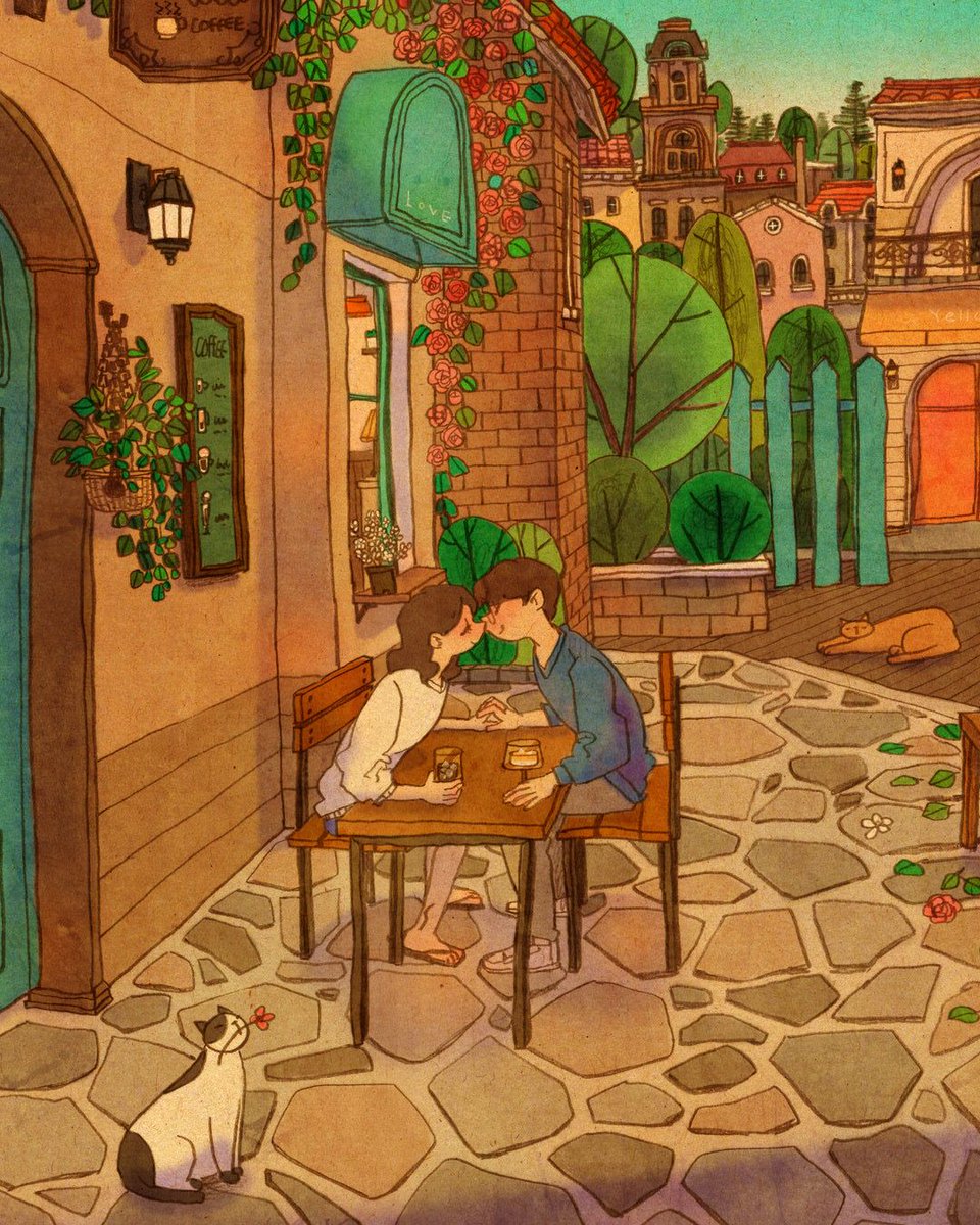 puuung1's tweet photo. Love is... a kiss, wherever we are. https://t.co/2gR3tzahmP