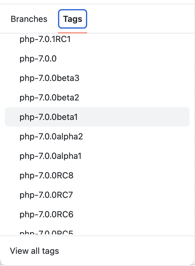 tadsan's tweet photo. PHP 6としてリリースされたバージョンリリースは開発者向けのalpha, betaのようなものを含めて、ない。(7.0.0のalphaやbetaはある) https://t.co/7xAexT8qIC https://t.co/oqUc6sVxpW