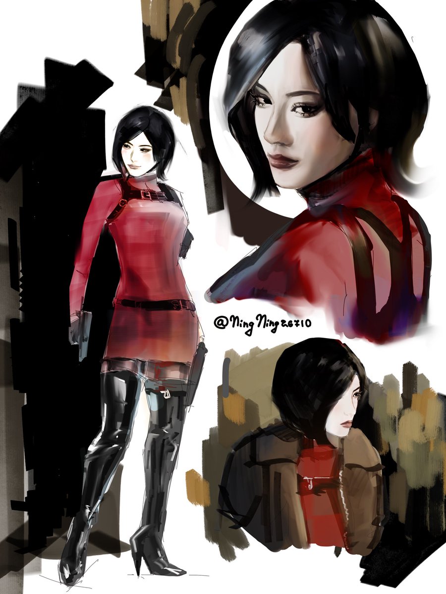 NingNing26710's tweet photo. My Ada Wong collection of canvases 🌺👠| #AdaWong #ResidentEvil4 #ResidentEvil https://t.co/sac1Ms1KYy