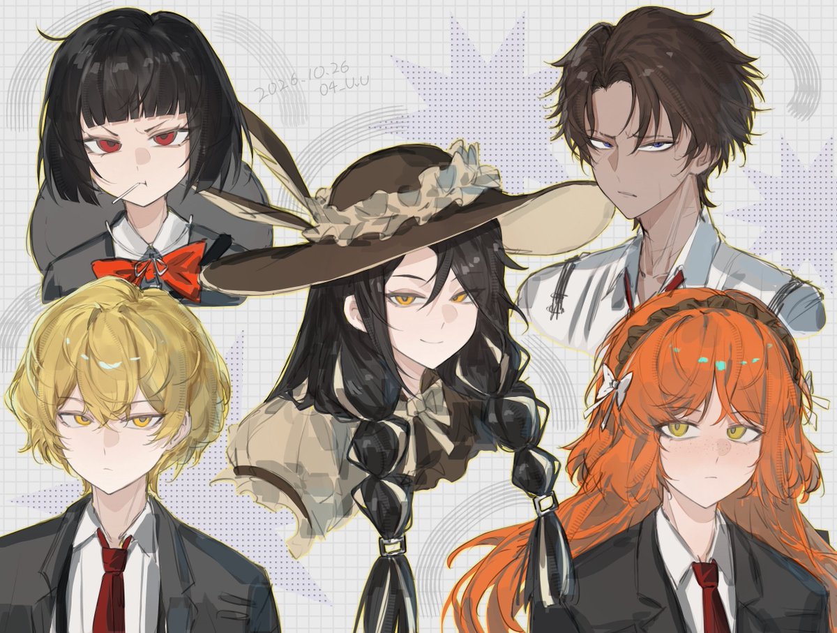 04_UvU's tweet photo. 挑了觉得还行的上色
画了好多没画过的角色 https://t.co/jxQ6rdiiBa